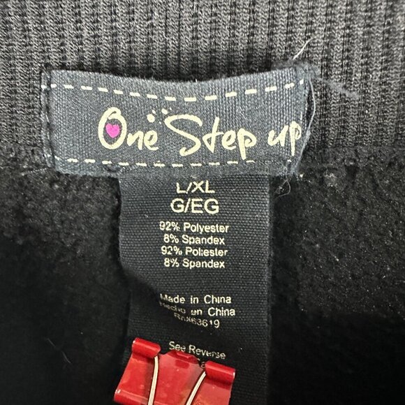 One Step Up Fleece Lined Leggings Womens Juniors XL Black Pullon Pant - Picture 4 of 8